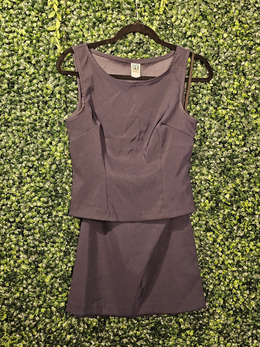Vintage Rampage Dark Navy Sleeveless Skirt Set